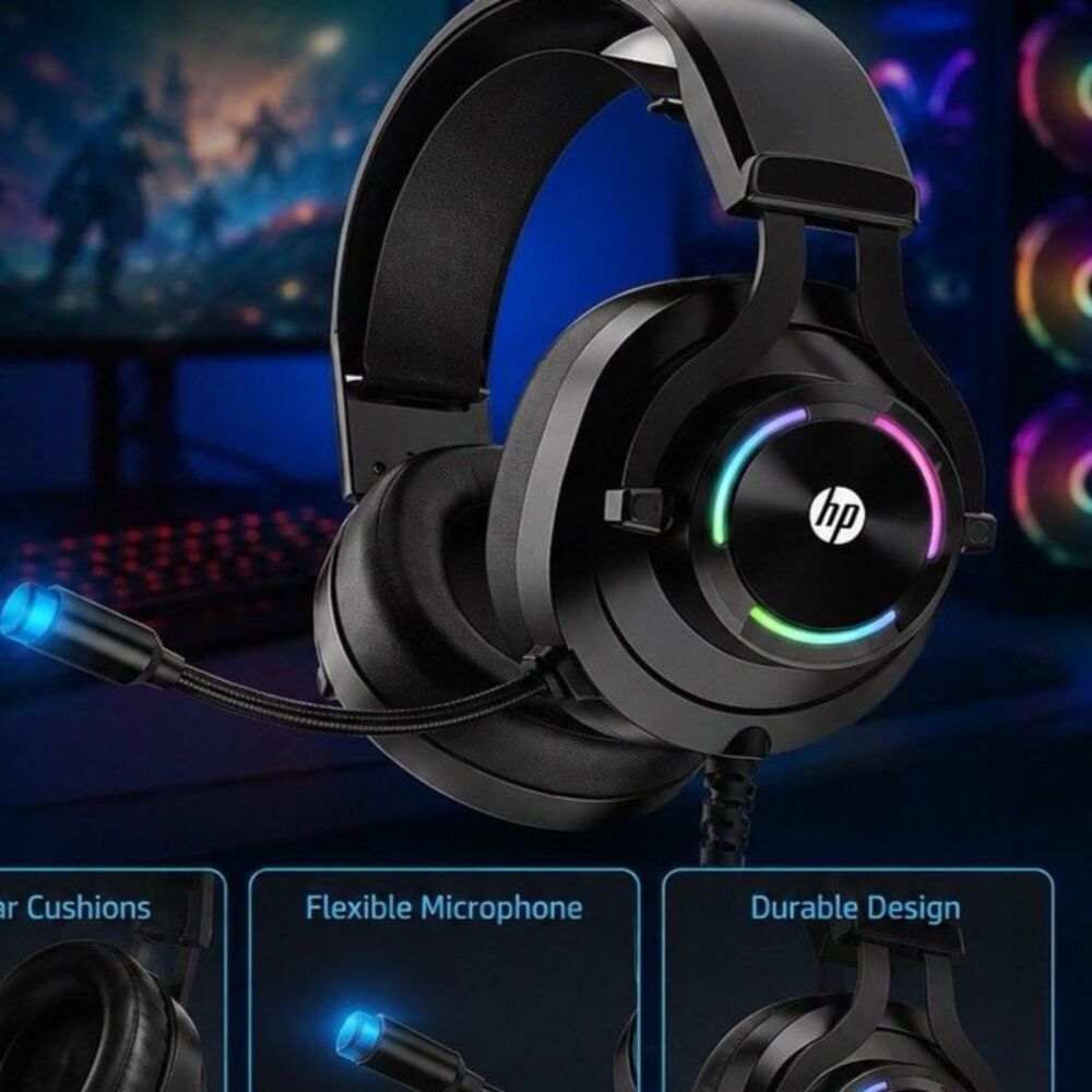 HP H360GS Over-the-Ear Headphones with with Noise Cancelling Microphone - Black